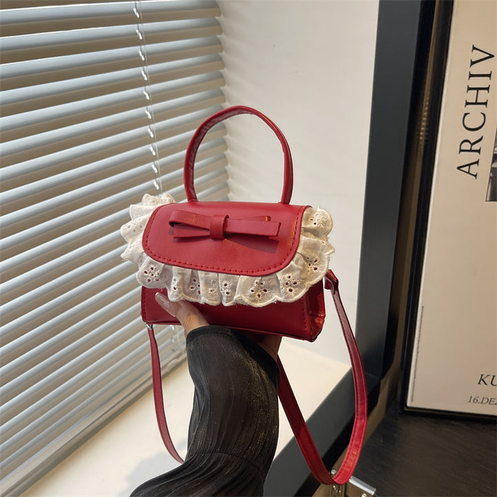Elegant Ruffled Bow Crossbody Handbag Kalsten