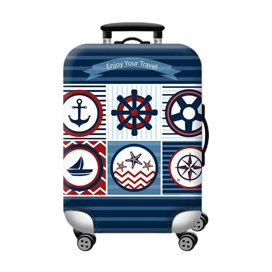 Women Hard Shell Suitcase with Trendy Surf and Palm Design Kalsten