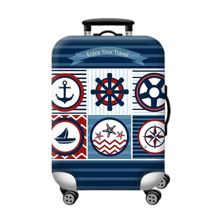 Women Hard Shell Suitcase with Trendy Surf and Palm Design Kalsten