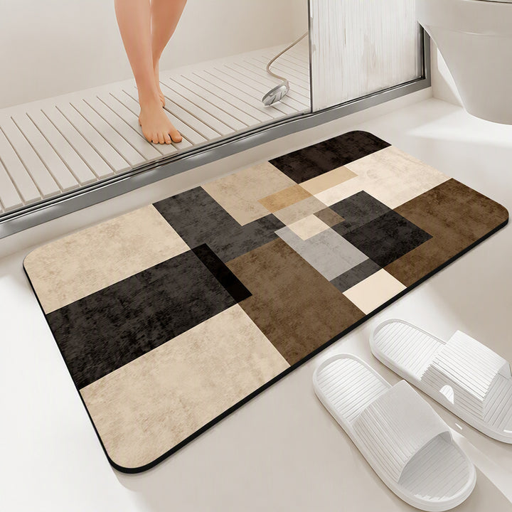 Geometric Patterned Anti-Slip Bath Mat Kalsten