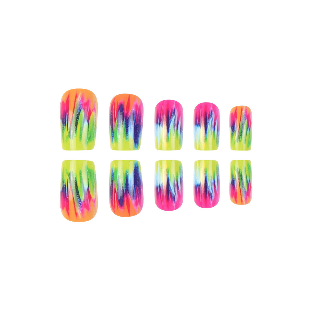 Vibrant Gradient Nail Art Extensions Kalsten