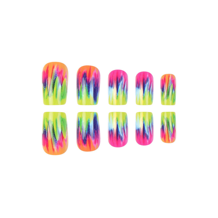 Vibrant Gradient Nail Art Extensions Kalsten