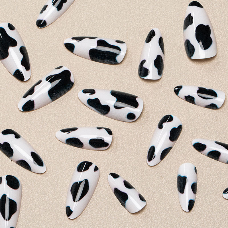 Trendy Cow Print Press-On Nails
