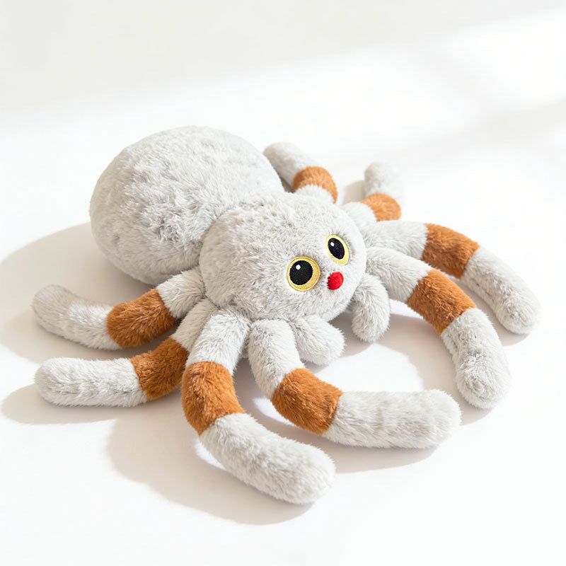Plush Spider Soft Toy with Bendable Legs and Embroidered Face Kalsten
