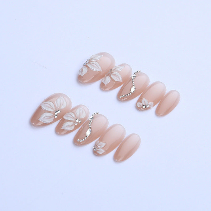Elegant artificial nails with floral decorations Kalsten