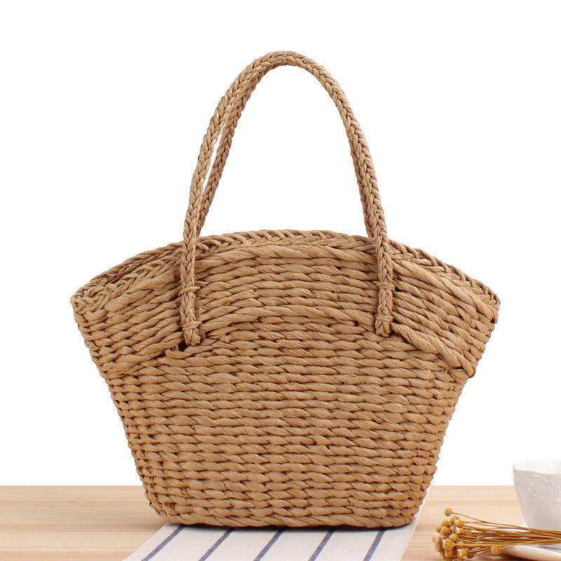 Hand-knotted shopping bag made of natural wicker Kalsten