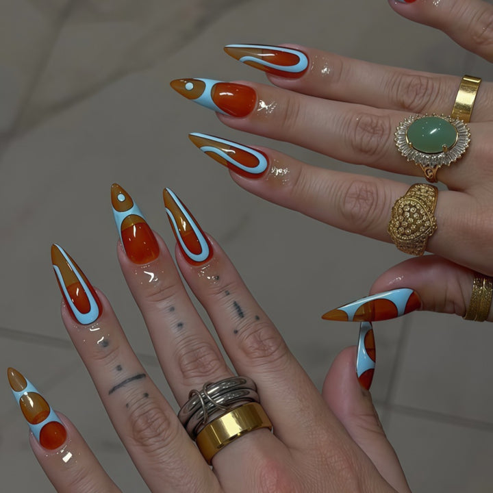 Creative Nail Tips with Geometric Patterns Kalsten