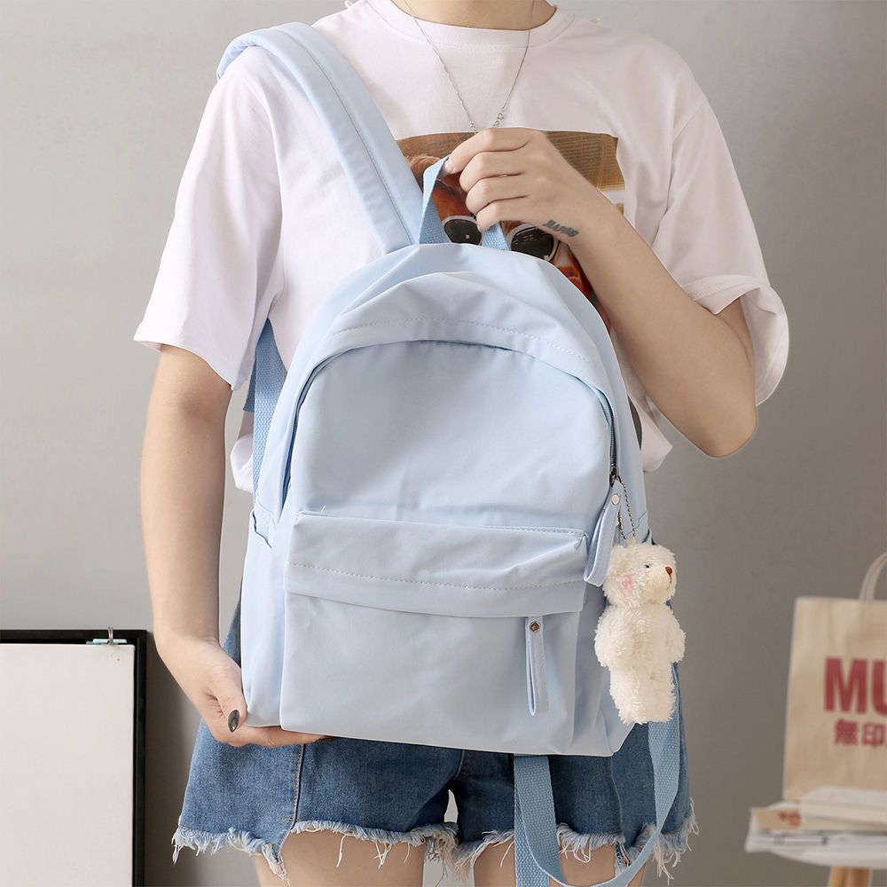Casual Backpack with Plush Keychain Kalsten