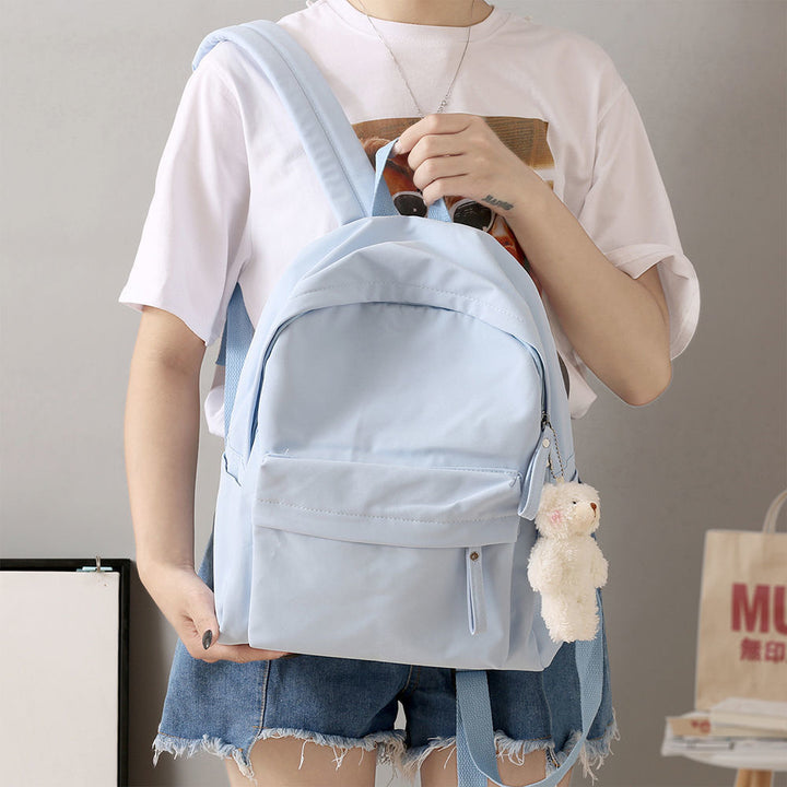 Casual Backpack with Plush Keychain Kalsten
