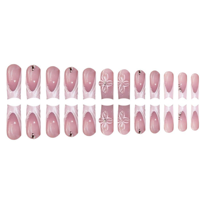 Elegant Floral Press-On Nail Art Kalsten