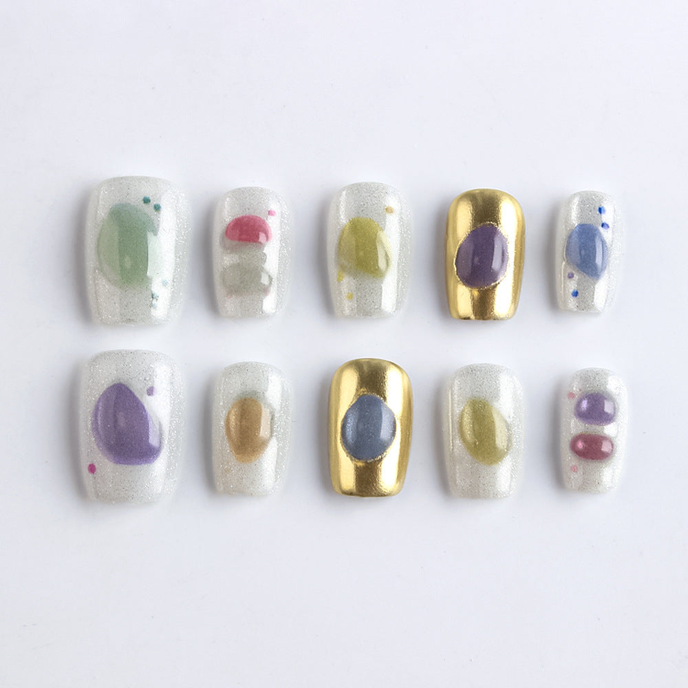 Artistic Stone-Inspired Press-On Nails Kalsten