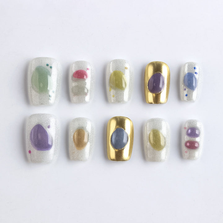Artistic Stone-Inspired Press-On Nails Kalsten