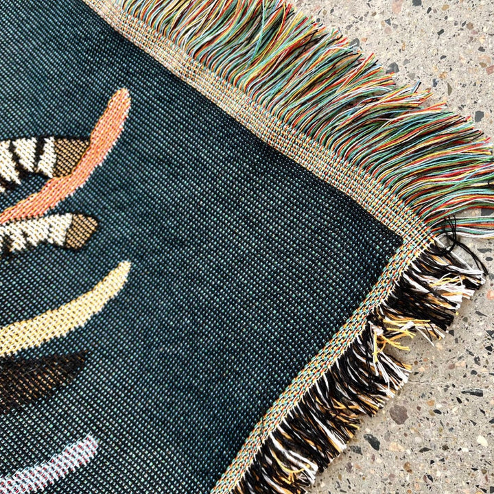 Artistic Animal-Themed Tapestry Throw Blanket