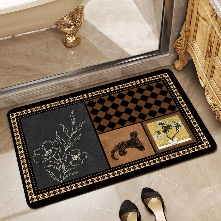 Elegant Monogrammed Bathroom Mat Kalsten