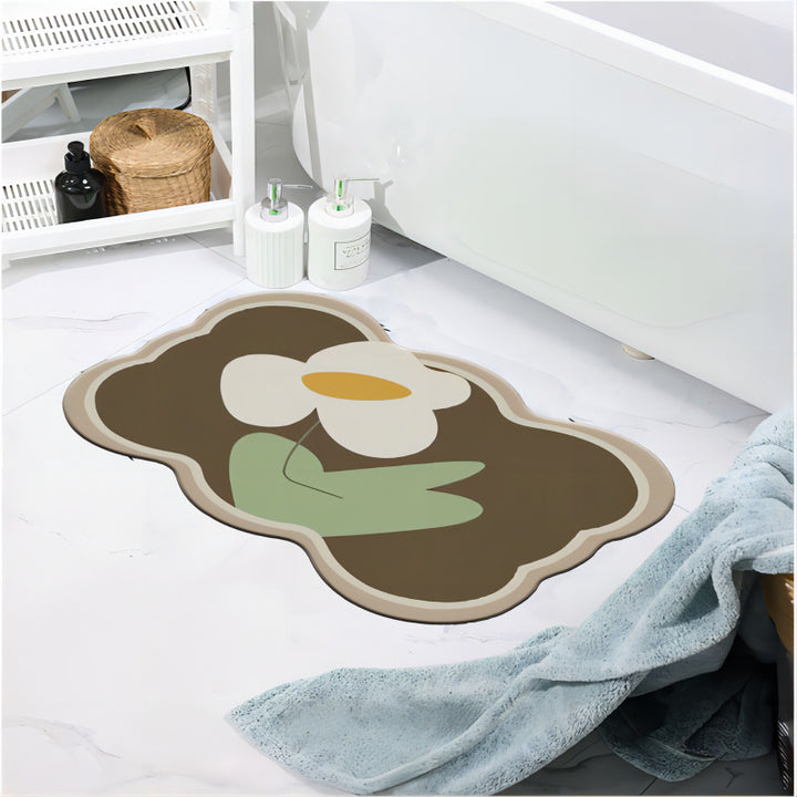 Floral Decorative Bath Mat Kalsten