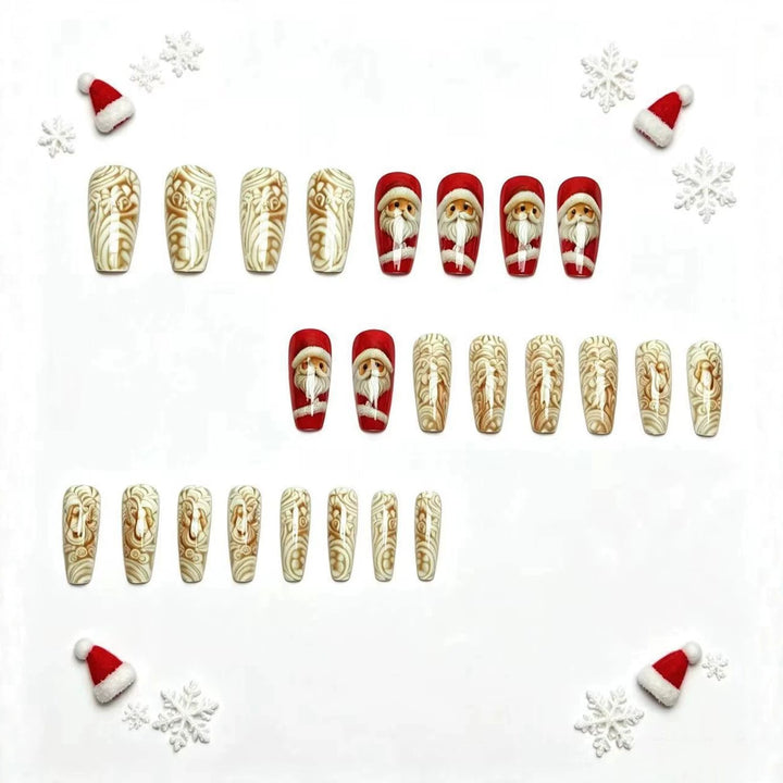 Christmas nail art with festive Santa motif Kalsten