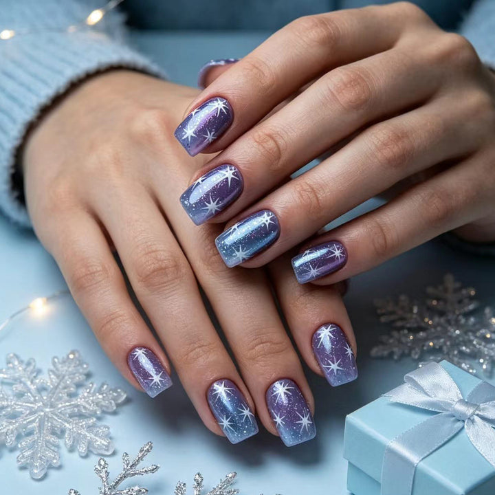 Artificial nails with sparkling star pattern Kalsten