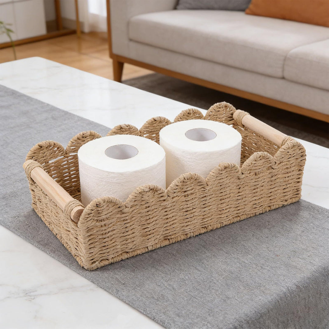 Decorative storage basket with wave edge Kalsten