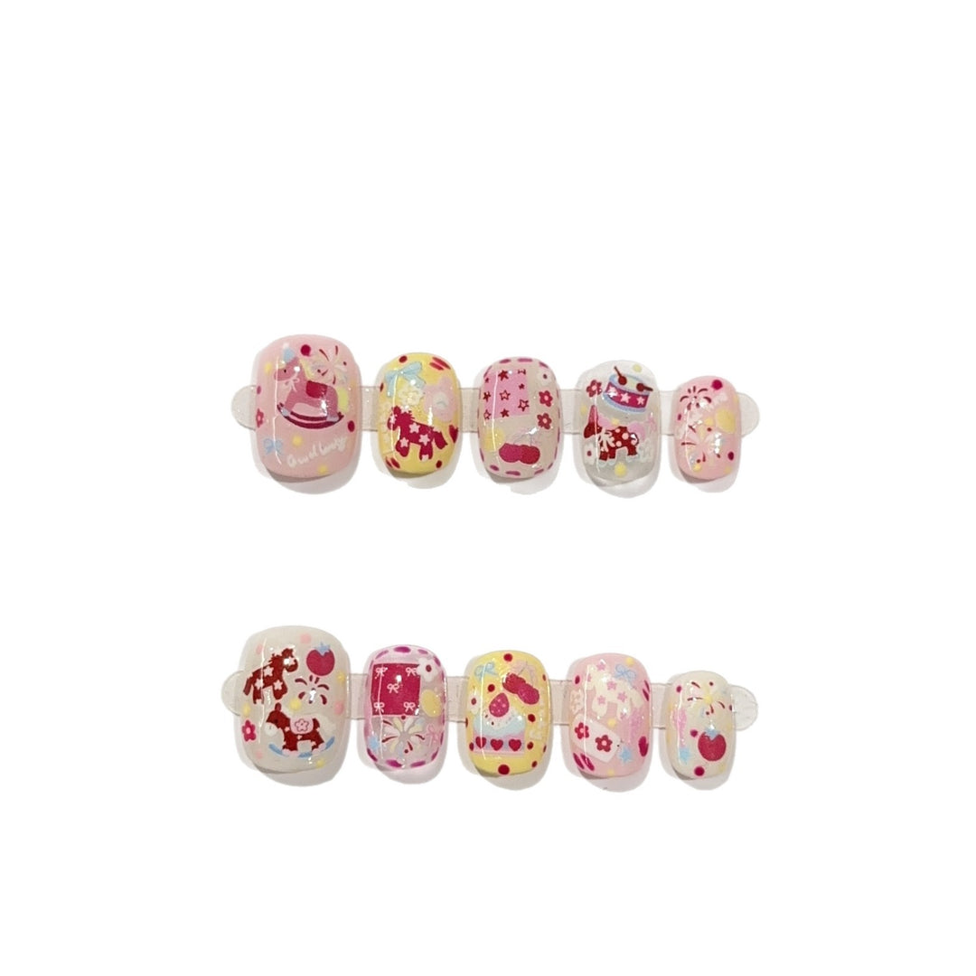 Whimsical Themed Press-On Nail Design Set