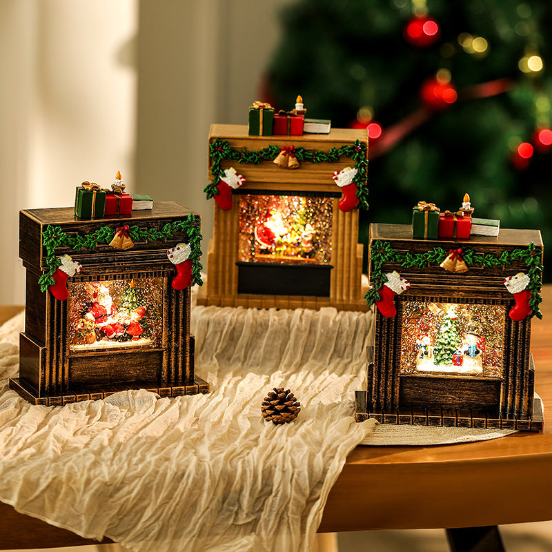 Decorative Christmas Romance Fireplace Figure Kalsten