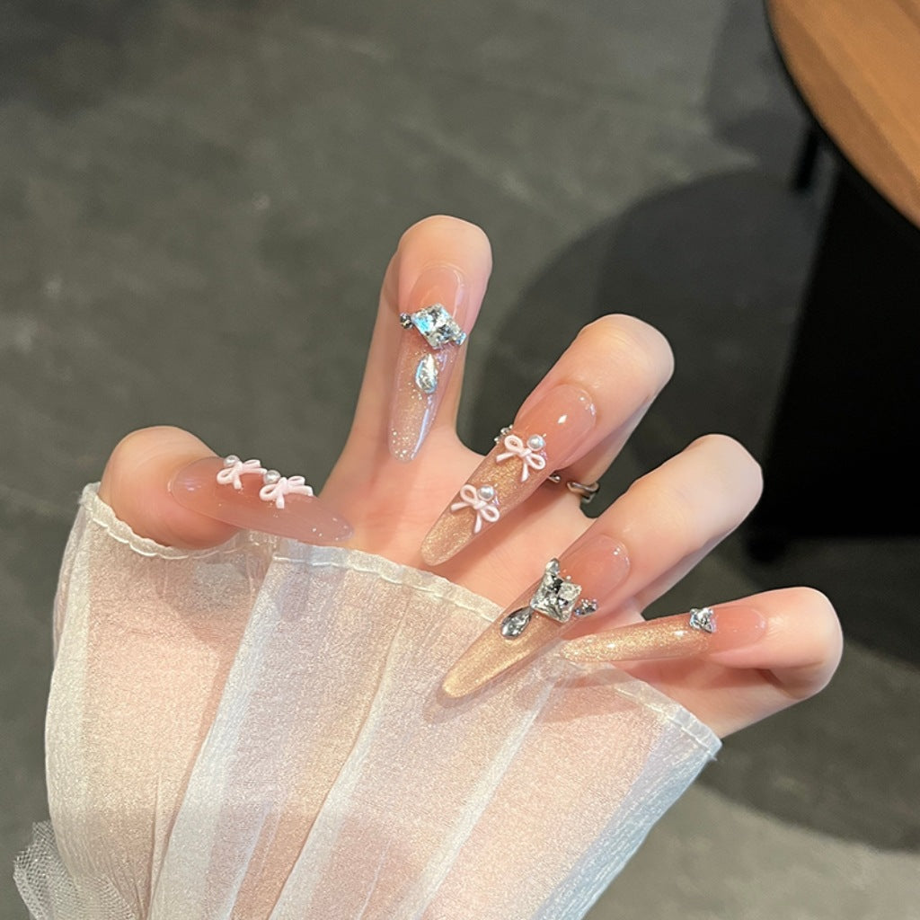 Elegant Floral Design Press-On Nail Extensions Kalsten