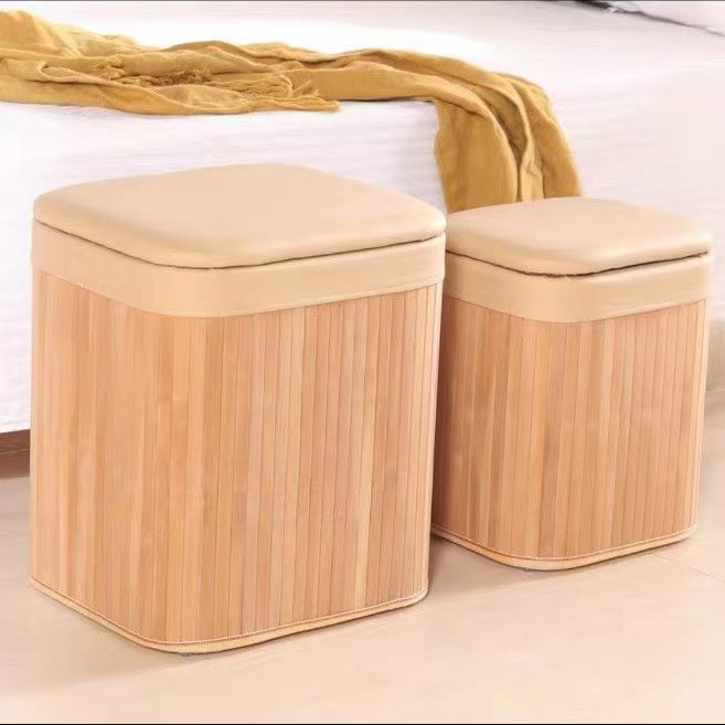 Multifunctional Stool Made of Natural Material Kalsten