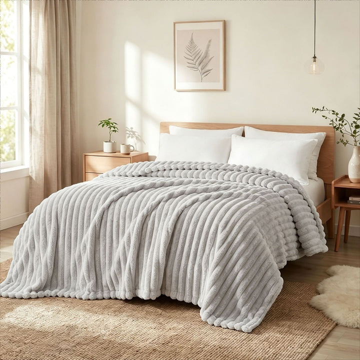 Plush Textured Throw Blanket
