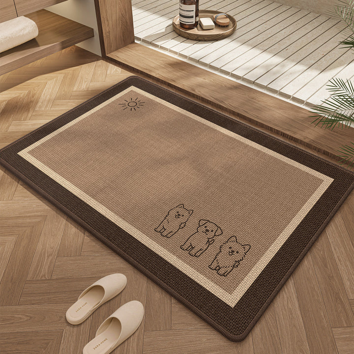 Cute Cat Design Bath Mat Kalsten
