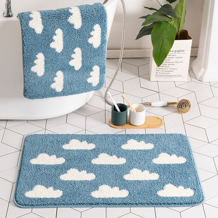 Plush Diamond Pattern Bath Mat
