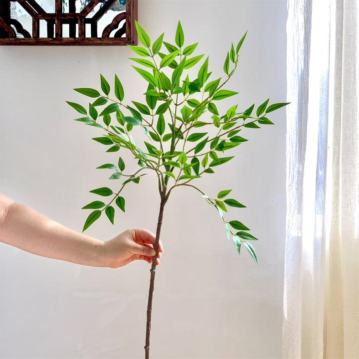 Artificial Green Leaf Branch