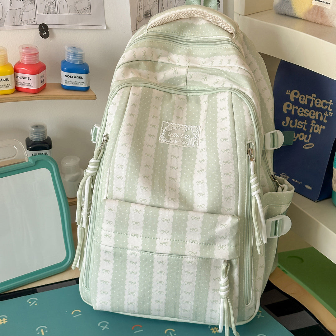Charming Decorative Bow-Embellished Backpack Kalsten