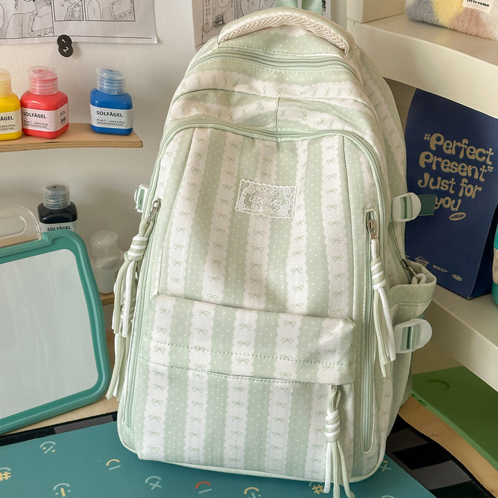 Charming Decorative Bow-Embellished Backpack Kalsten