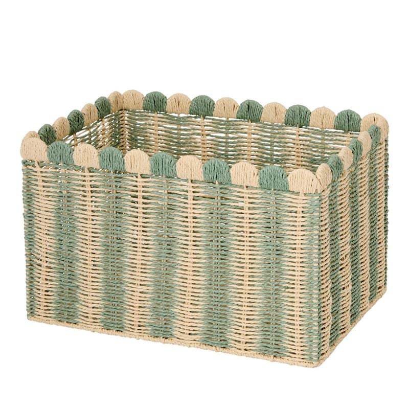 Handwoven storage basket with wave edge Kalsten