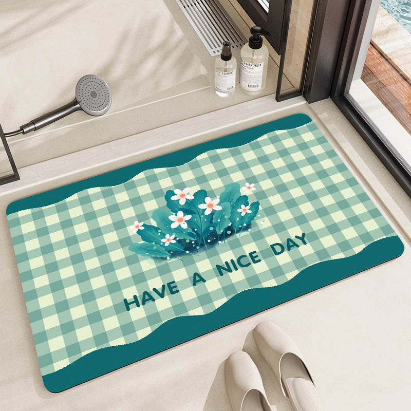 Cheerful Floral Design Indoor Area Mat Kalsten
