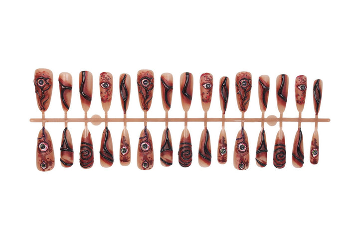 Creative nail art set with creepy design Kalsten