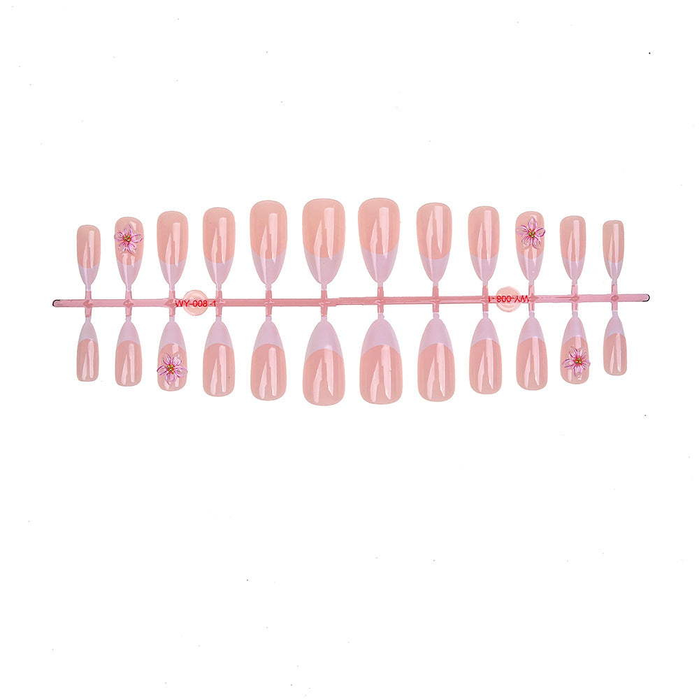 Elegant Floral Press-On Nail Set Kalsten