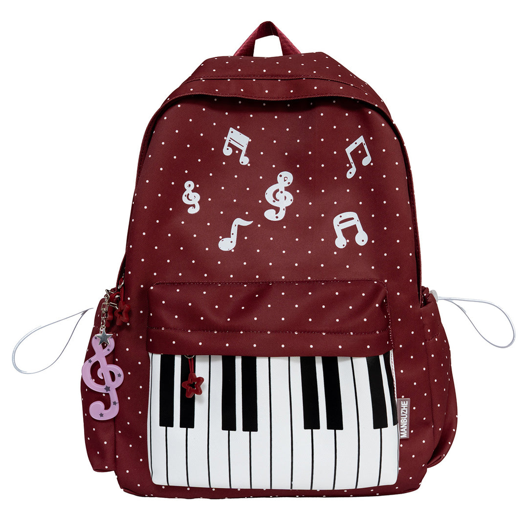 Musical-Themed Casual School Backpack Kalsten