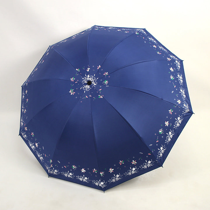 Women's Foldable Umbrella with Floral Patterns Kalsten