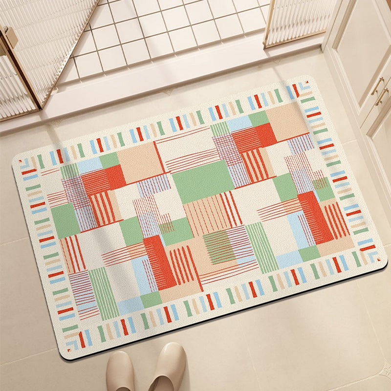 Artistic Patterned Bath Mat