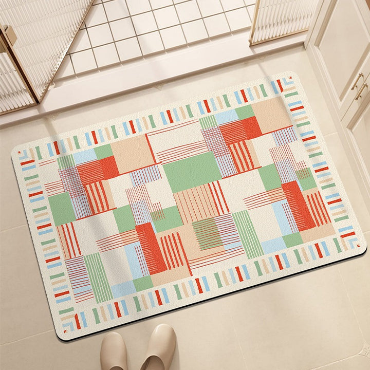 Artistic Patterned Bath Mat