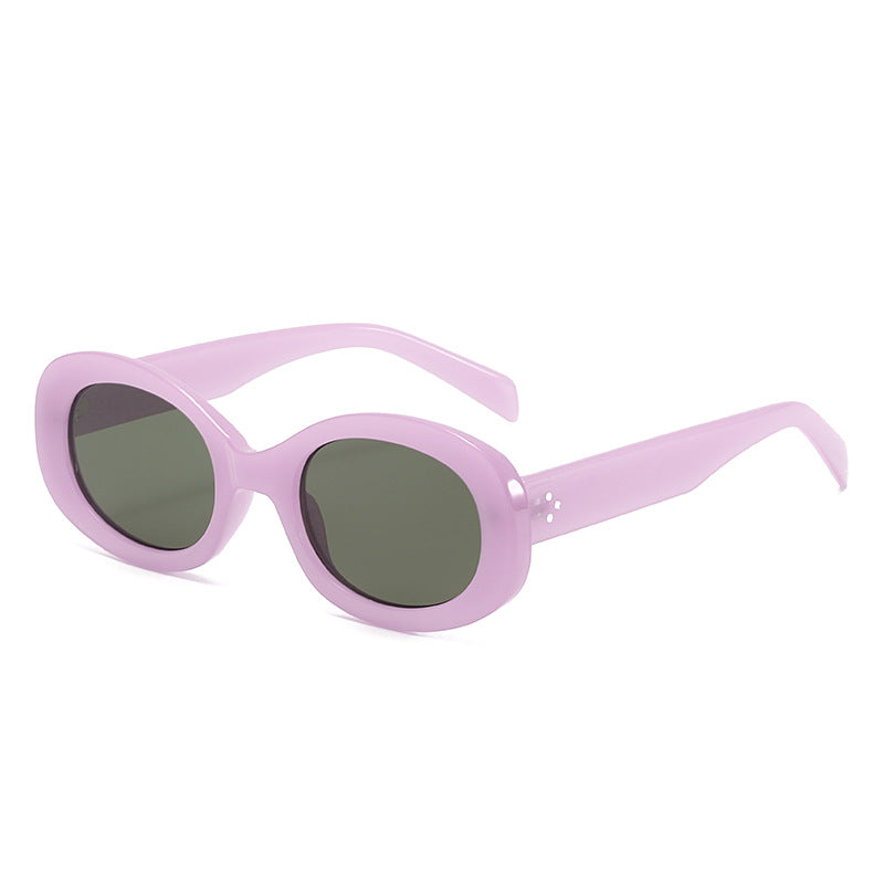 Vintage-Style Oval Frame Sunglasses Kalsten