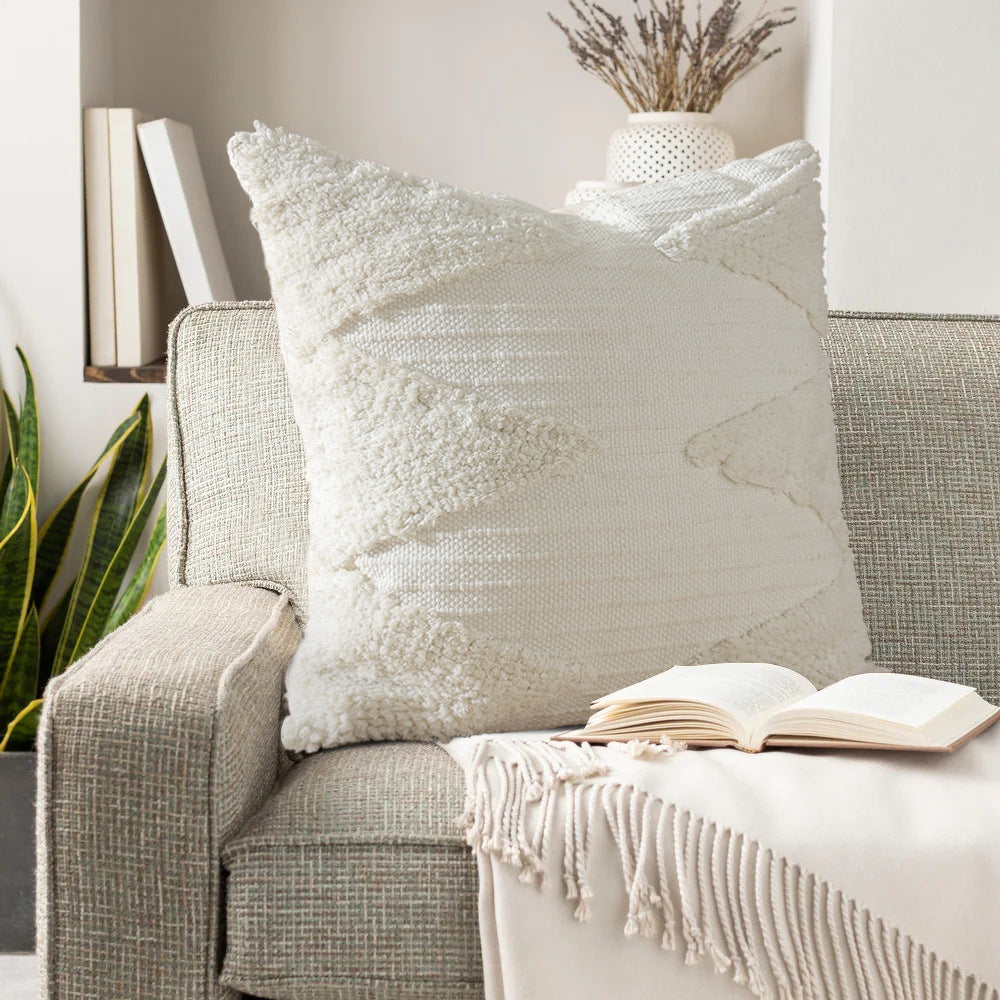 Luxurious decorative cushion with textured tufting surface Kalsten