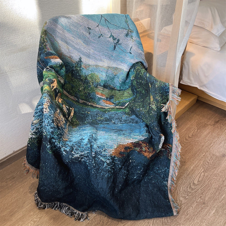 Artistic Landscape Throw Blanket