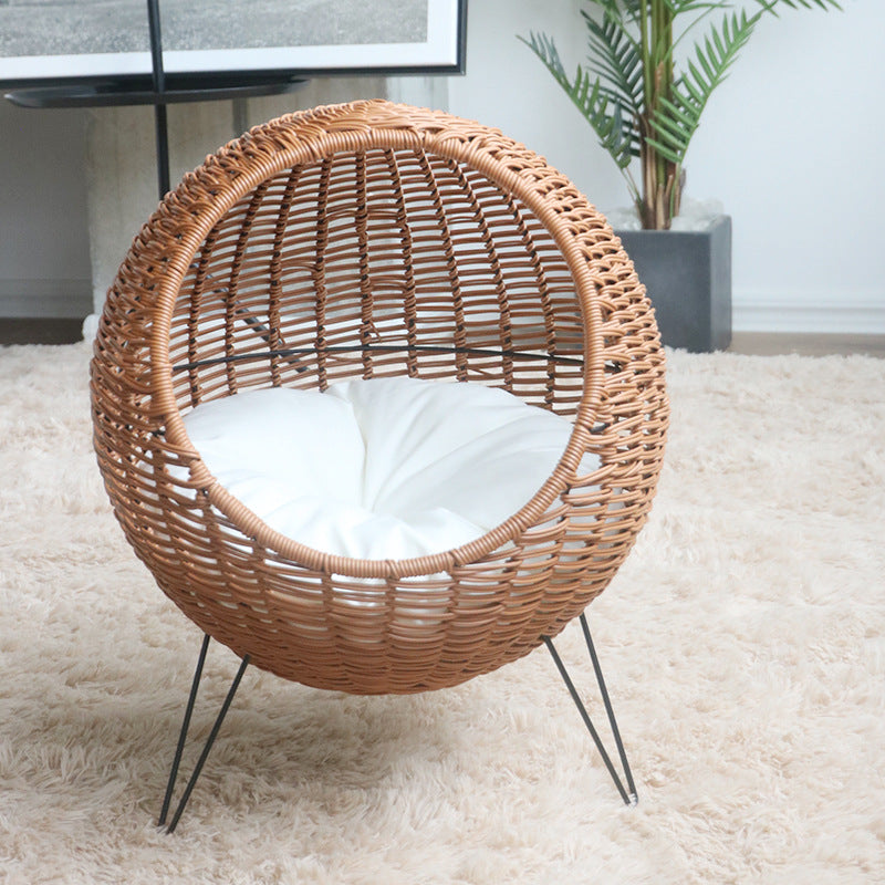 Cat Bed with Stylish Rattan Design Kalsten