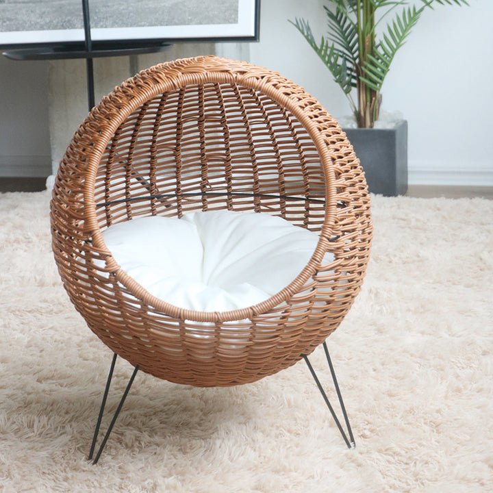 Cat Bed with Stylish Rattan Design Kalsten