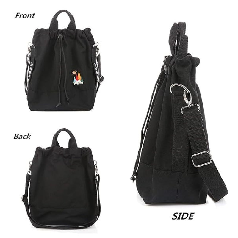 Leisure backpack with decorative embroidery and adjustable carrying system Kalsten