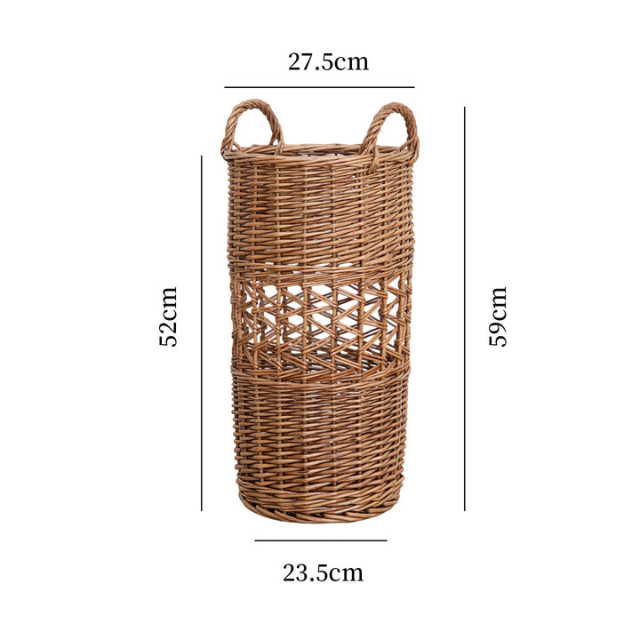 Handcrafted willow basket with cotton lining Kalsten