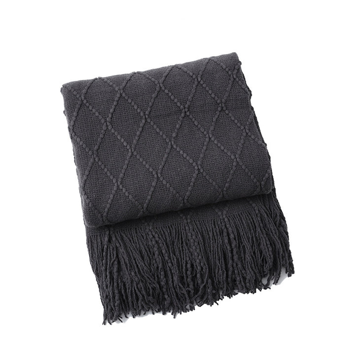 Women Elegant and stylish living and cuddly blanket with fringes Kalsten
