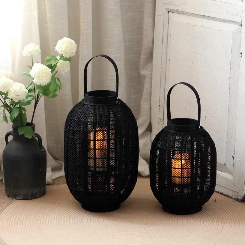 Decorative metal lantern with handle Kalsten
