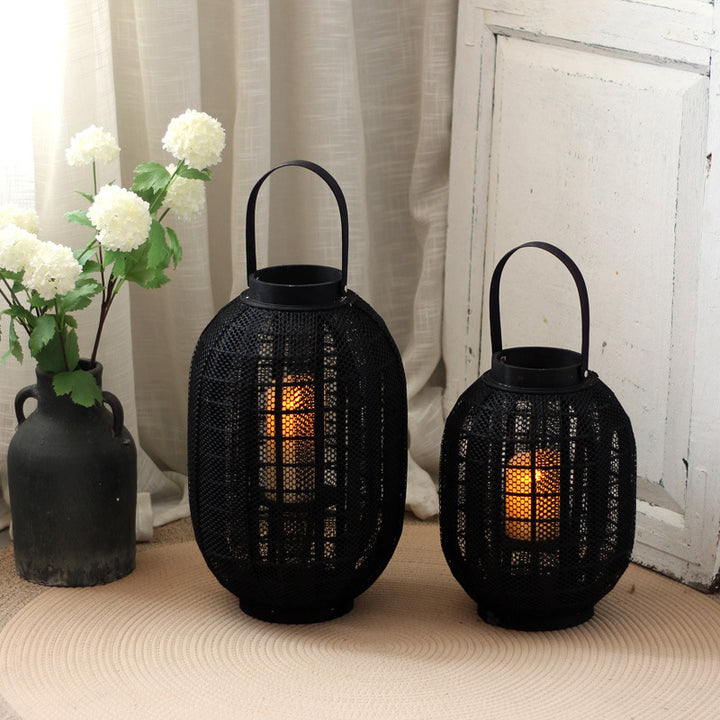 Decorative metal lantern with handle Kalsten
